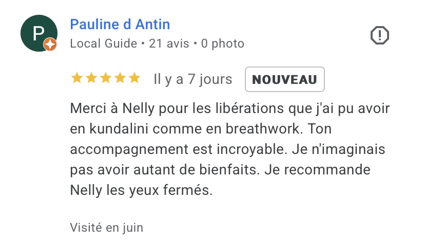 Avis Google de Pauline d'Antin